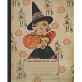 Composition Notebook: Cute vintage witch halloween notebook gift for school