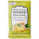 GT Honey Lemon Ginger Rock Candy, 4.41 Ounce Bag, 4 Pack