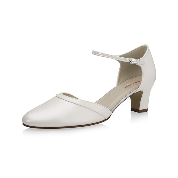 Rainbow Club Brautschuhe Bright Sunshine - Ivory/Creme, Vegan Leder, Damen Pumps, Riemchen, Bequem Gepolstert (Bliss)