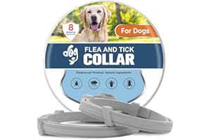 UDyoude Flea Collars for Dog, Flea & Tick Collar for Dogs, Tick Collar for Large Dogs, Upgraded Sturdy & Adjustable 8 Months Prevention-Pack of 2