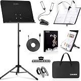 CAHAYA 6 in 1 Sheet Music Stand with Light and Bag CY0194