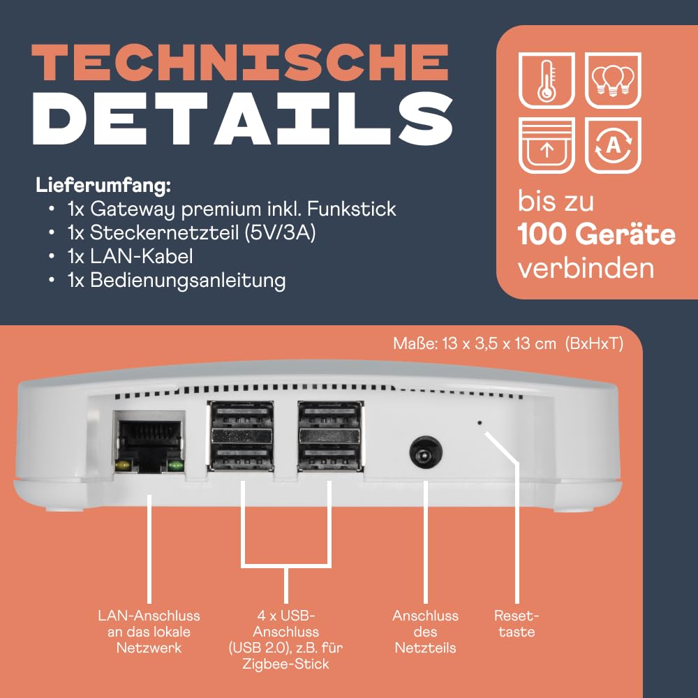 Home Pilot Gateway premium, Smart-Home Zentrale inkl. App; Kompatibel mit Apple Home, Amazon Alexa, Google Assistant; Matter-Bridge, Steuerung für smarte Home Pilot-Geräte (Rollladen, Heizung uvm.) 6