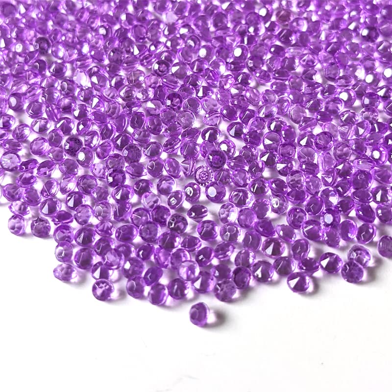 10,000 Scatter Crystals Wedding Rhinestone 2.5mm Gem Beads Diamante Acrylic Stones Table Confetti Centrepiece Decorations Decor Prom Event (Lilac)