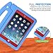 HDE Case for iPad Mini 1 2 3 Kids Shockproof Bumper Hard Cover Handle Stand with Built in Screen Protector for Apple iPad Mini 1st 2nd 3rd Generation (Blue Red)