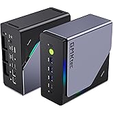 GMKtec Gaming Mini PC, AMD Ryzen 7 H 255 (Upgraded 8745HS) 16GB DDR5 RAM 1TB SSD, NUCBOX K12 Desktop Computer with 3X M.2 2280 Expansion, Oculink, Dual NIC 2.5G, HDMI 2.1, USB4