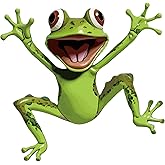 Funny 5.5-Inch Frog Car Stickers 2-Pack, Waterproof Vinyl Decals for Vehicles, Laptops, Refrigerators, Creative Bumper Stickers with Long-Lasting Design