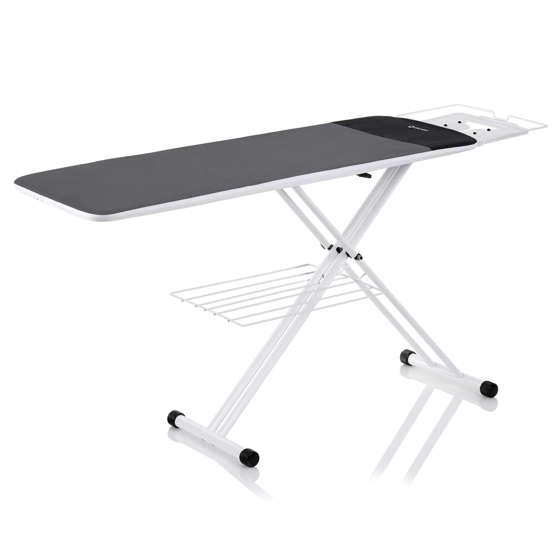 Reliable 320LB Home Ironing Board - Made in Italy 2-in-1 Home Ironing Table with Large 55 Inch Pressing Surface (Extended), Iron Board Made with Heavy-Duty Tube Frame Construction, Strong Iron Rest