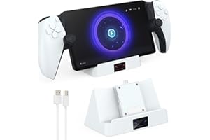 Nepagz PS5 Wireless Charger, 10W Fast Charge Portable Dock with Indicator Light for Playstation Portal Accessories, White