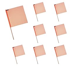 Mytee Products (8 Pack) 18"x18" Orange Safety Flags
