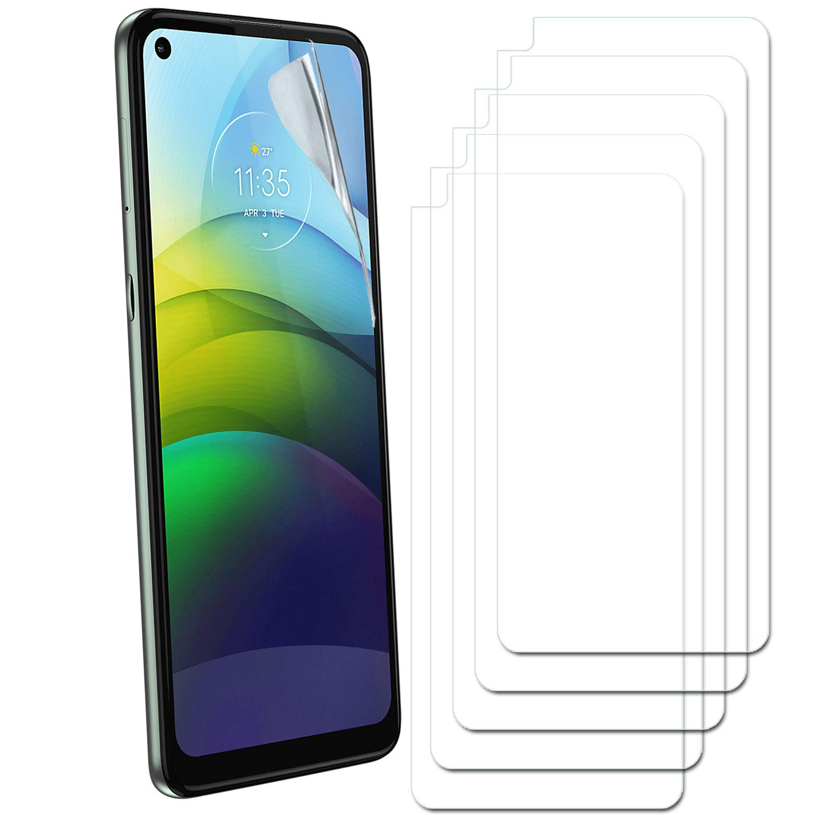 TECHGEAR [5 Pack] Screen Protectors Compatible for Motorola Moto G9 Power, CLEAR LCD Screen Protectors Cover Guards