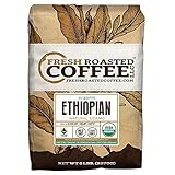 Organic Ethiopian Natural Sidamo Fair Trade Coffee, Whole Bean Bag, Fresh Roasted Coffee LLC. (5 LB.)