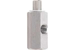 Oil Pressure Sensor Adapter, M10x1.0 Oil Pressure Sensor Tee to M10 Adapter Turbo Supply Feed Line Gauge Stainless Steel