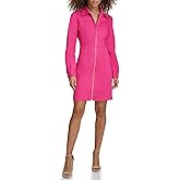 Siena Womens Long Sleeve Stretch Denim Collared Mini Dress