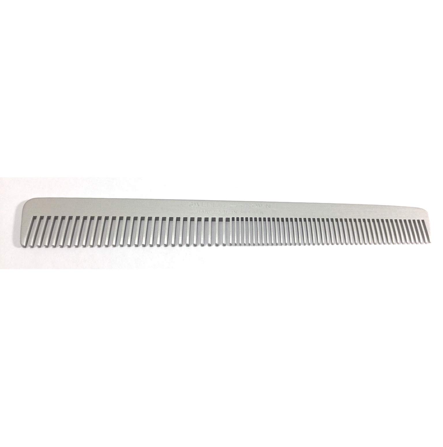 Swedish Crown Professional Hair Cutting Comb, Aluminium, Anti-Static, 15.5 cm, Fine + Wide Teeth, Beard Comb, Unisex, All Ages, Professionals, Home Users, Online Shoppers