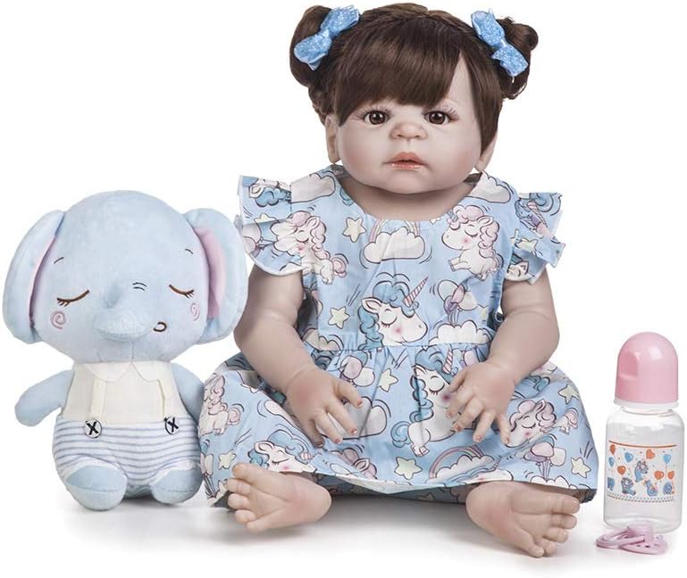 Prezzo Giocattolo Della Bambola Del Bambino Rinato Corpo in Vinile Completo Da 22 Pollici in Silicone Per Ragazza Bonecas Principessa Neonata Bebe Fare Il Bagno Giocattolo Regalo Di Compleanno Presente Offerte