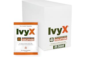 CoreTex Ivy X Pre-Contact Poison Ivy Wipes - Pack of 25 Single-Use Barrier Wipes to Help Prevent Itchy Rashes - Also Works on