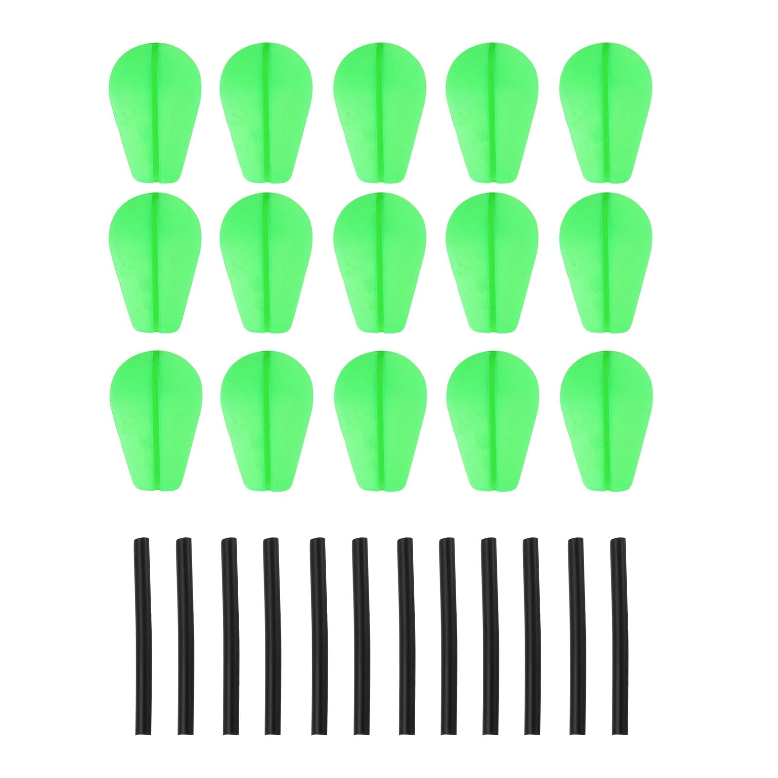 PATIKIL Fishing Float Foam, 15 Pack EVA Water Drop Strike Indicator Bobber Teardrop Floating for Crappie Trout Bass Fly Fishing, Green