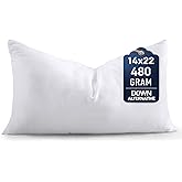 Utopia Bedding Throw Pillows (Set of 1, White) – 14 x 22 Inches Down Alternative Pillows for Bed, Sofa, and Couch - Fluffy Decorative Stuffer Pillow for Indoors & Outdoors