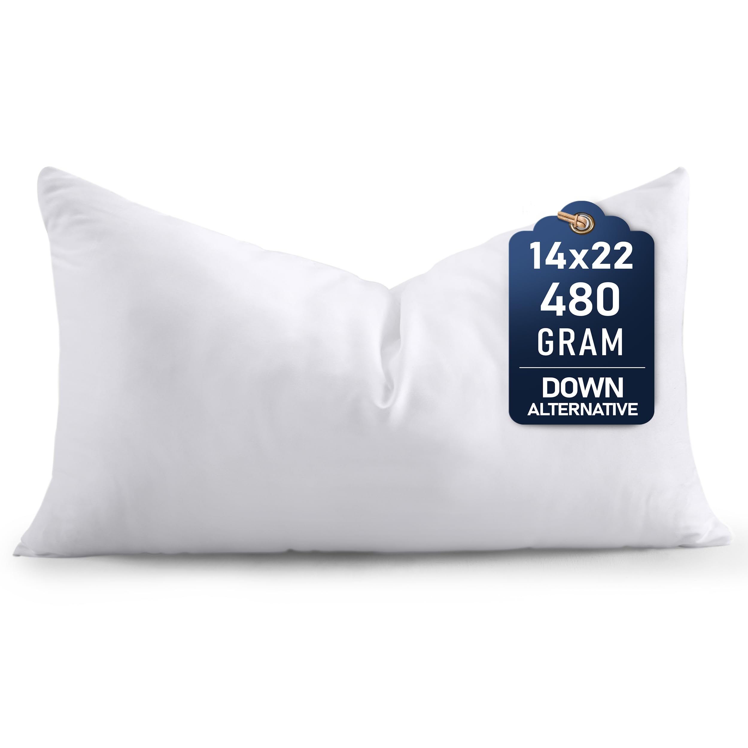 Utopia Bedding Throw Pillows, 14x22 Pillow Inserts, Pack of 1, White