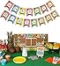 Threemart Hawaiian Luau Happy Birthday Banners for Tiki Tropical Summer Pool Flamingo Party Supplies