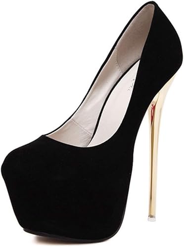 Amazon 8xui パンプス 痛くない ハイヒール ピンヒール パンプス 結婚式 Ol 通勤用 パンプス スエード 厚底 パンプス ハイヒール ラウンドトゥ ヒール16cm パンプス ピンヒール 美脚パンプス 定番 フォーマル 結婚式 オフィス パンプス