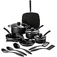 Tramontina Primaware 15-Piece Non Stick Cookware Set with Lids and Utensils, Aluminum Nonstick Pots and Pans Kitchen Set (Storm)