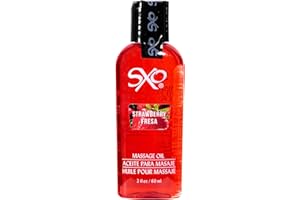 SXO Aceite para masaje varios sabores, hecho en México - 2 fl oz (Strawberry)