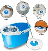 DRSUMLF 5pk Microfiber Spin Mop Head Refill 360 Rotation Standard Round Mop view 8