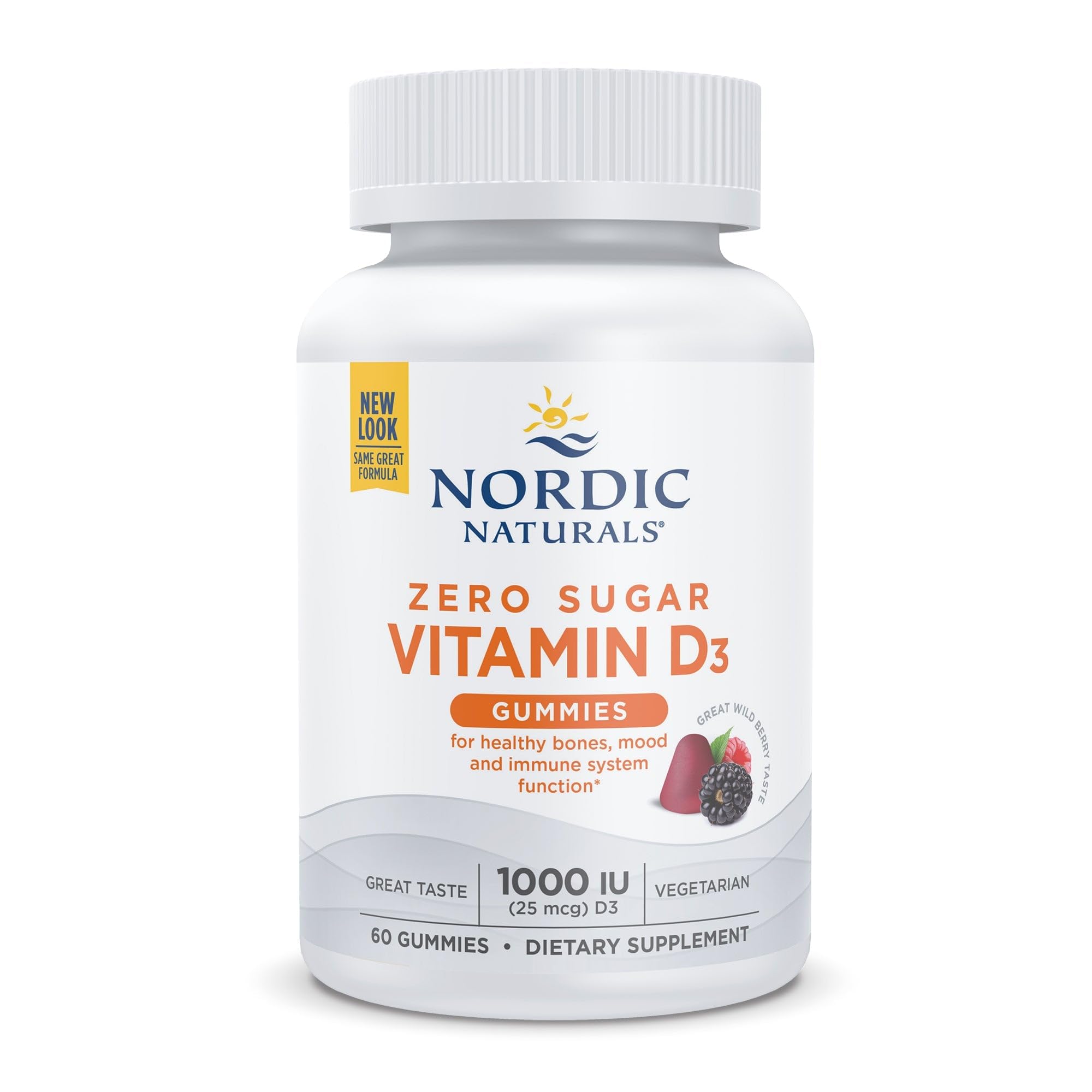 Zero Sugar Vitamin D3 1000 IU Gummies (Wild Berry)