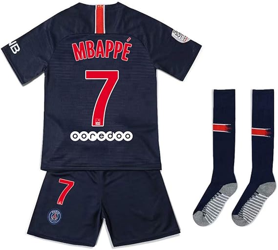 Amazon.com: JDETAGEEQI Paris Saint Germain 2018/2019 MBAPPE #7 Home Youths/Kids Soccer Jersey 