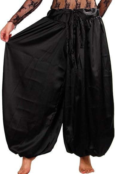 plus size black satin pants