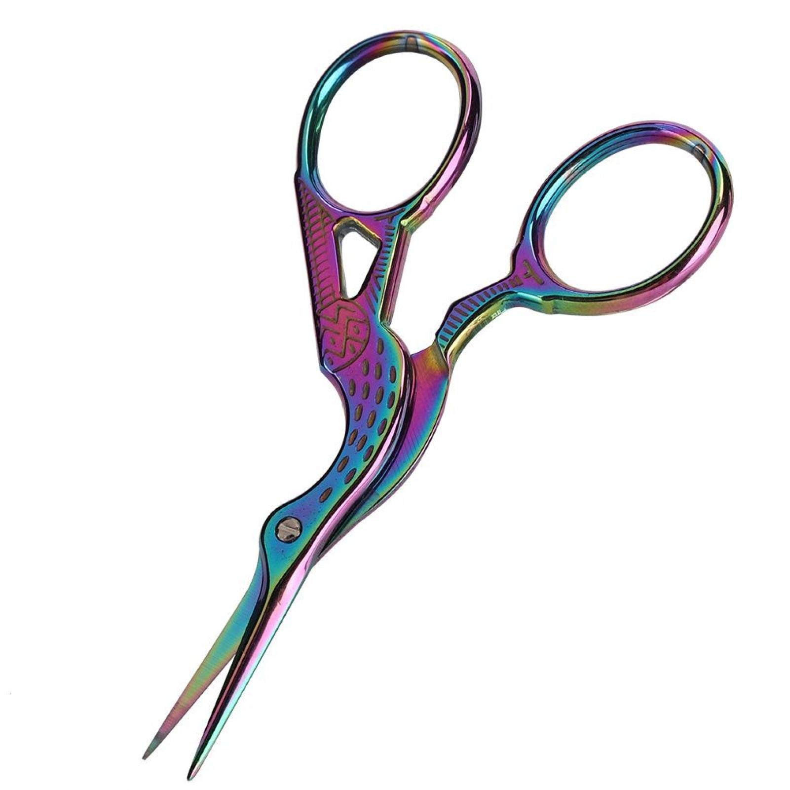 Portable Stainless Steel Nail Art Scissors Professional Eyebrow Trimming Scissors for Home Use for Nail Art for Beauty for Daily Life (Peacock Scissors)