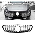 GT R Style Front Grille Grill For Mercedes-Benz S Class W217 C217 Coupe 2015-2017 (Silver)