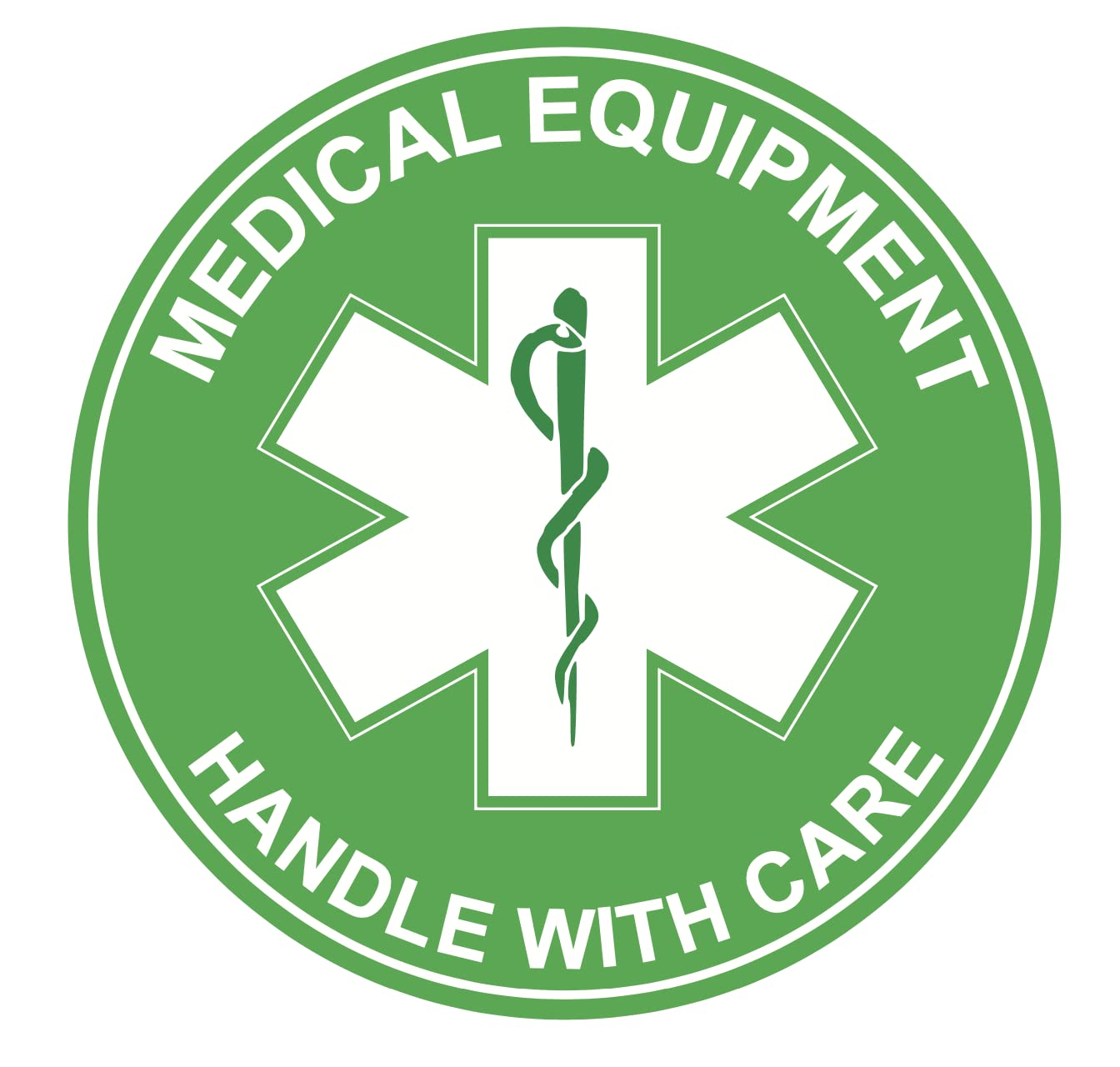 2 inch 60 PCS Medical Equipment Handle With Care Stickers Waterproof Removable Stickers