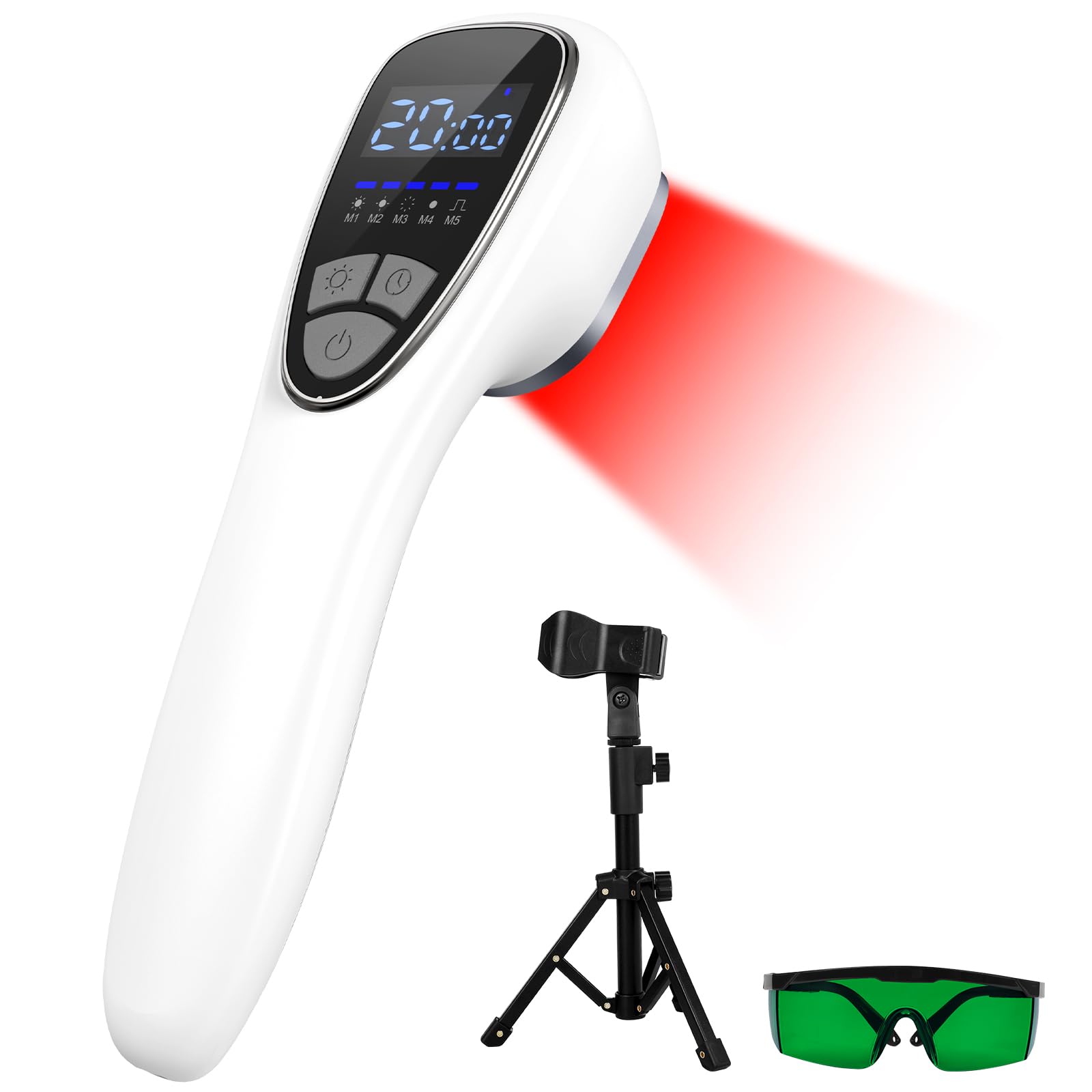 Photo 1 of Cold Laser Therapy Device for Human & Pets–Handheld Red Light Therapy Devices with Stand, 6x808 nm + 12x650 nm, PW Pulsed Mode, Gentle Low-Level Laser Therapy for Pain Relief Muscle Recovery