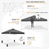 Eagle Peak 3m x 3m Pop Up Gazebo Tent Instant Canopy Shelter Grey view 7