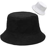 Malaxlx Unisex Bucket Hat Beach Sun Hat Aesthetic Fishing Hat for Men Women Teens, Reversible Double-Side-Wear