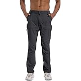 keihTrail Mens Lightweight Waterproof Hiking Pants Quick-Dry Tactical Cargo Pants with Multi-Pockets for Outdoor Fishing Work