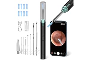 Ear Wax Removal Tool - 1920P HD Ear Cleaner with 6 LED Lights and 8 Ear Spoons, Ear Wax Removal with Camera, Ear Cleaning Kit
