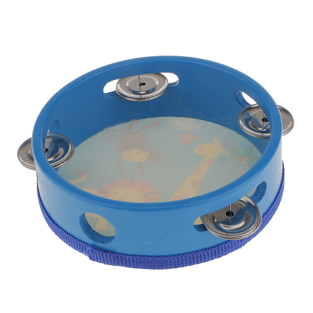 pandereta madera niños