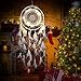 CHICIEVE Dream Catcher White Feather Dreamcatchers for Wall Hanging Decoration Wedding Decoration Ornament Christmas Craft -Dia 7.9 inch