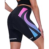Sportneer Women Padded Bike Shorts - Bicycle Cycling Shorts for Womens Biking 4D Gel Padding for Mountain Bike and Road Bike