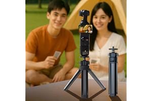 Extendable Mini Camera Tripod, Portable Selfie Stick Handle Grip Desktop Webcam Tripod with for DSLR Camera Webcam Phone Hold