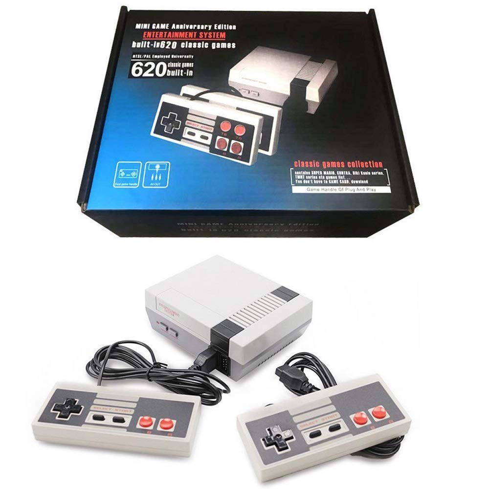Classic Mini Game Console, Retro Mini Game Console, Retro Mini NES Console, Home TV Game Console Mini NES Retro Video Game Console With AV HD NES Mini Console, Built-In 620 Classic Games for Childre: Video Games