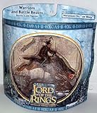 2004 - New Line / Play Along - Lord of the Rings : Armies of Middle Earth - Morannon Orc on Warg - Warriors & Battle Beasts - Battle Scale Figures - Out of Production - Limited Edition - Collectible