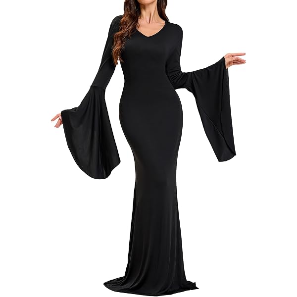 Amazon.com: Très Chic Mailanda Women's Vampire Costume Dress Vintage Gothic  Cosplay Elegant Sleeve Formal Evening Gowns Maxi Dresses : Clothing, Shoes  & Jewelry