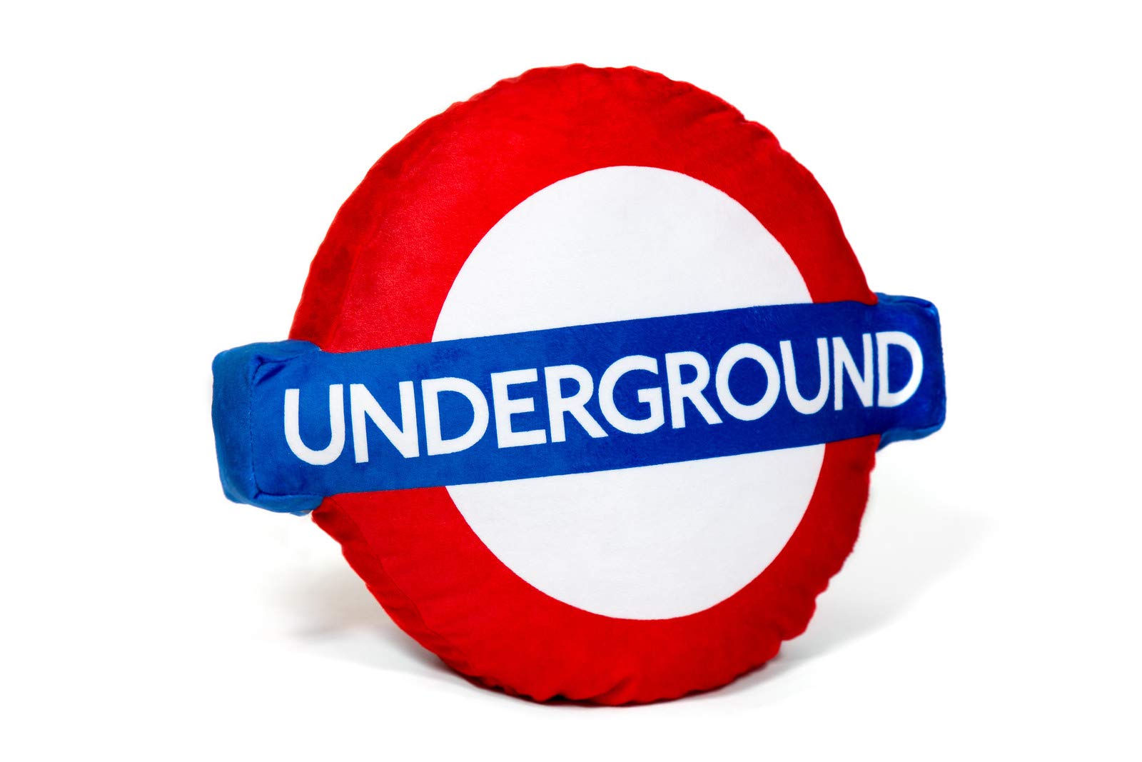 Officially Licensed London Underground Roundel Logo Cushion - Cute Soft Plush Toy for Kids and Collectors - Transport for London