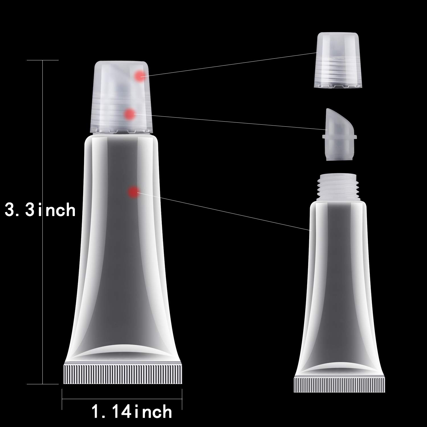 40Pcs 10ml Empty Tubes Lip empty lip gloss containers for Lip Gloss Balm Cosmetic by HRLORKC : Beauty