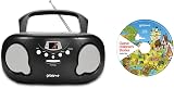 Groov-e Original Boombox & Kids Story CD Bundle Portable CD Player Radio