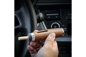 HOAFOURGE Car ashtray anti-ash can not play away ash smoking cigarette holder walnut